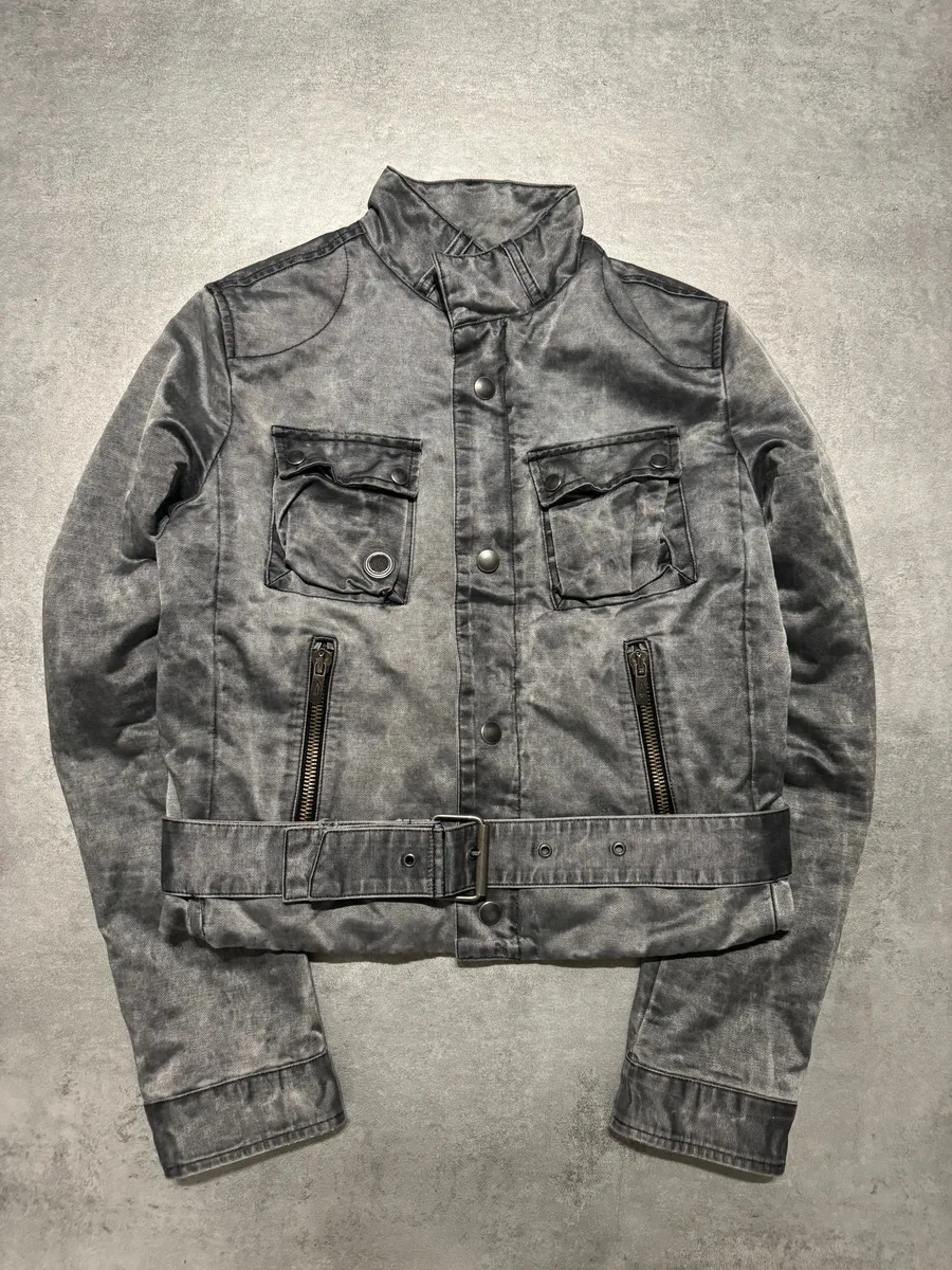 2000s Diesel Grey Faded Jacket - Image 6