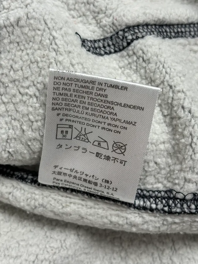 2000s Diesel Grey Striped Cozy Zip-up Hoodie - Image 14