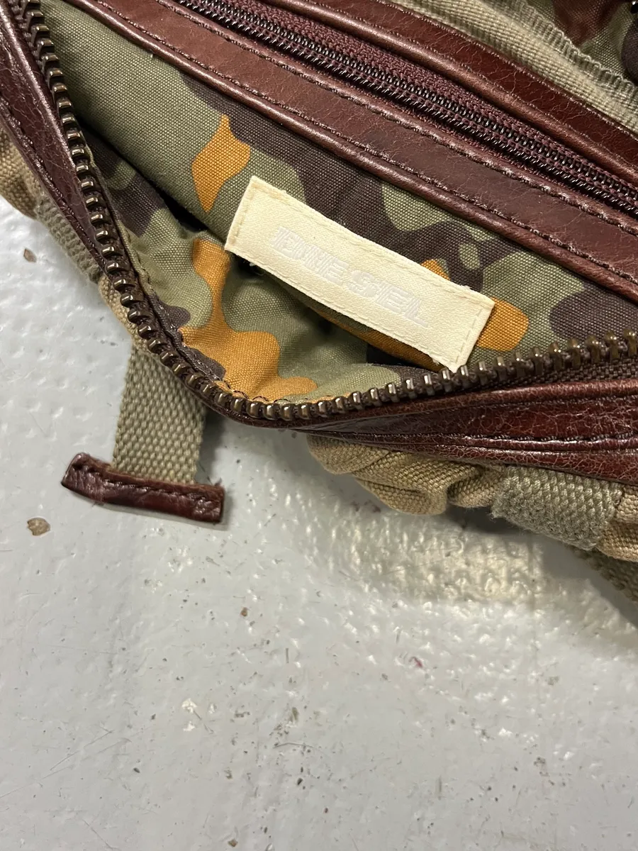 2000s Diesel Military Multi-Pocket Beige Waist Bag - Image 9