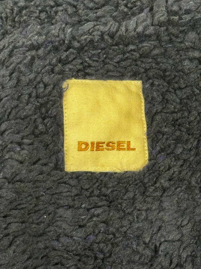 2000s Diesel Navy Wool Bomber Jacket - Image 12