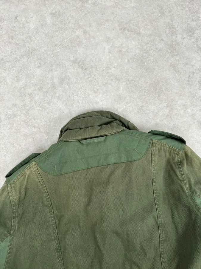 2000s Diesel Olive Multi-Pocket Military Cargo Jacket - Image 6
