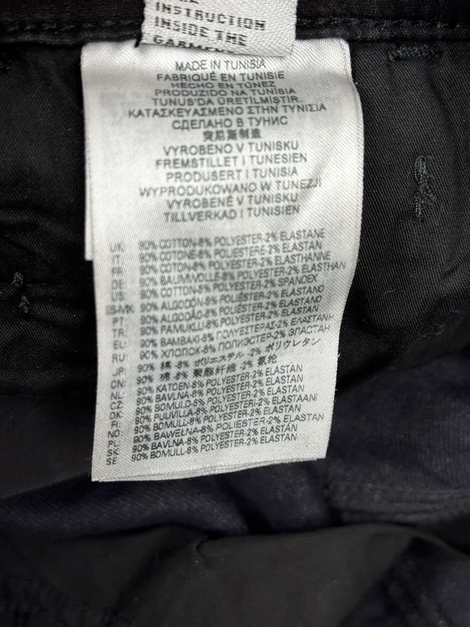 2000s Diesel Slim Black Waxed Denim Jeans - Image 13