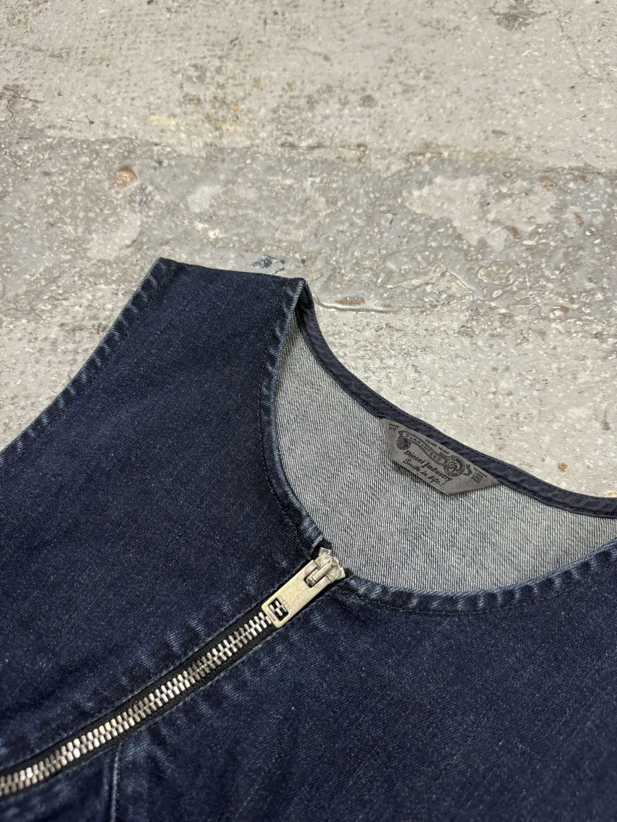2000s Diesel Tornado Zip Blue Denim Dress - Image 5