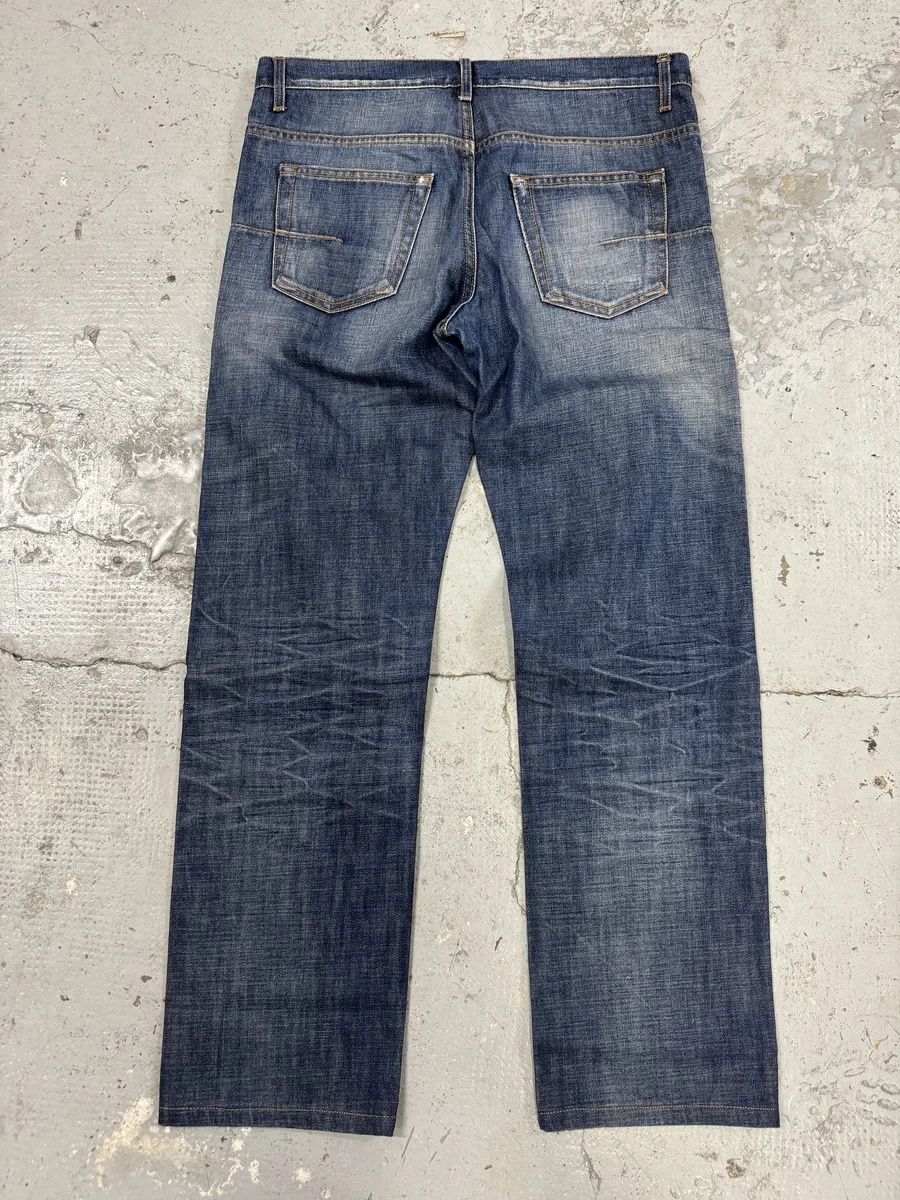 2000s Dior Blue Denim Jeans by Hedi Slimane - Image 2