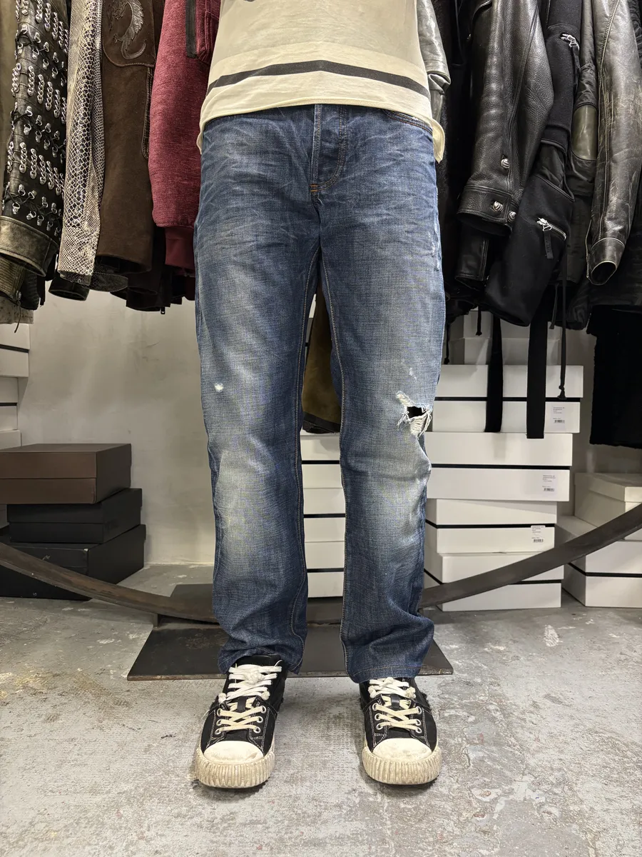 2000s Dior Blue Denim Jeans by Hedi Slimane - Image 3