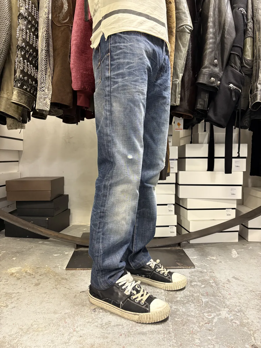 2000s Dior Blue Denim Jeans by Hedi Slimane - Image 4