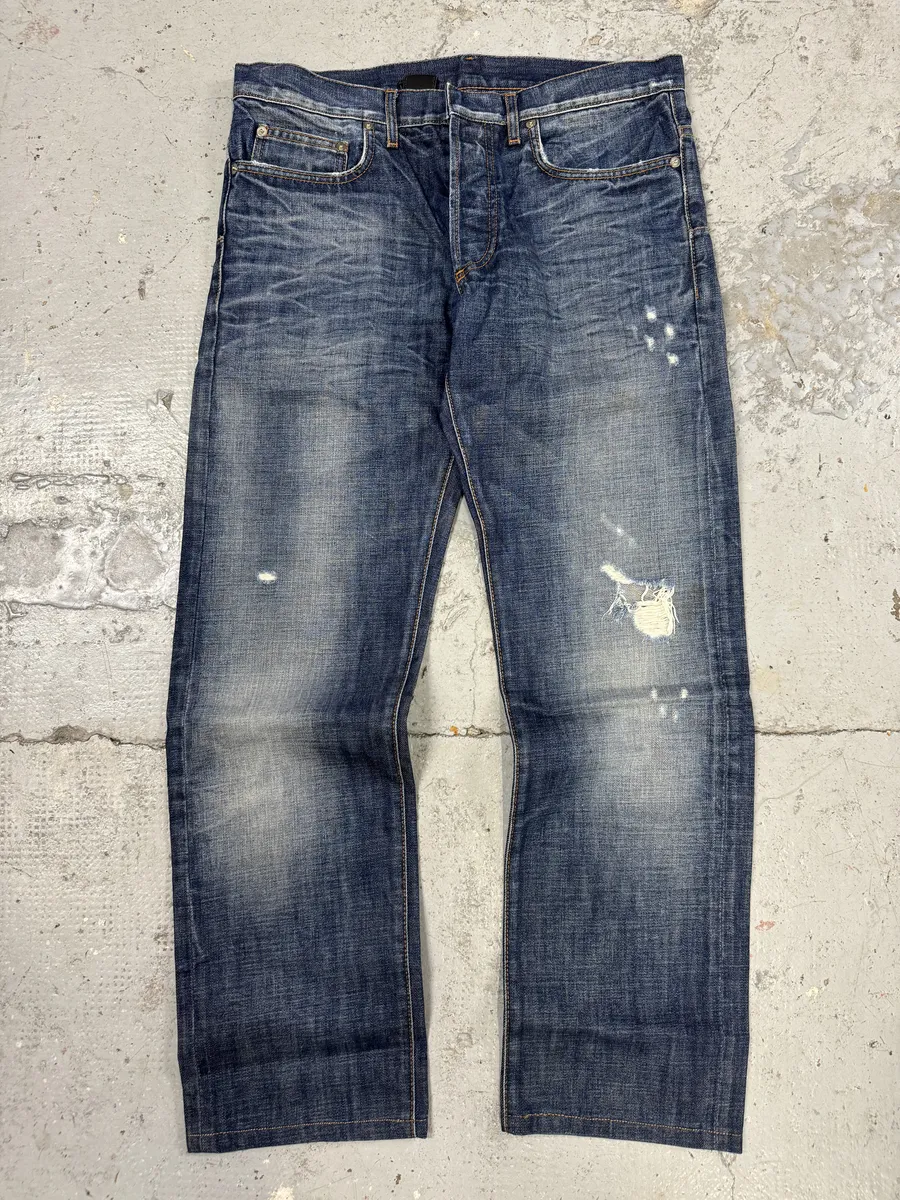 2000s Dior Blue Denim Jeans by Hedi Slimane - Image 7