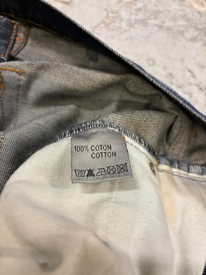 2000s Dior by Hedi Slimane Blue Faded Denim Straight Jeans - Image 13