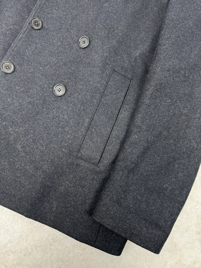 2000s Dior Grey Classy Wool Caban Jacket - Image 7