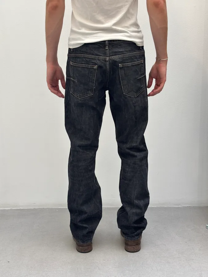 2000s Dior Raw Brut Denim Jeans - Image 4