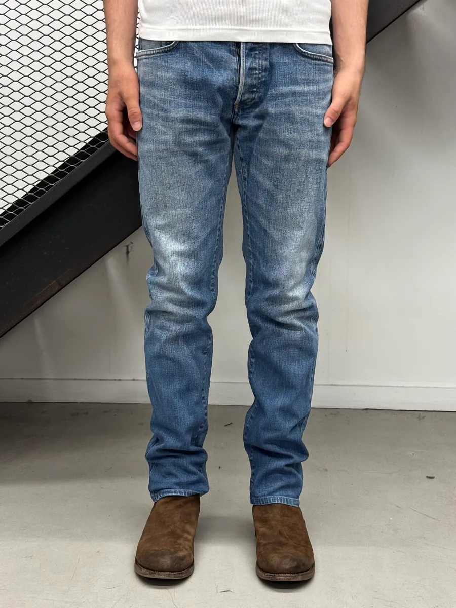 2000s Dior Slim Faded Blue Denim Jeans By Hedi Slimane - Image 2