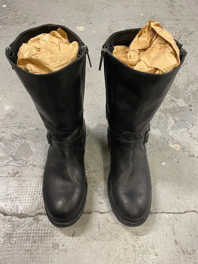 2000s Dirk Bikkembergs Black Ankle Leather Optimum Boots - Image 2