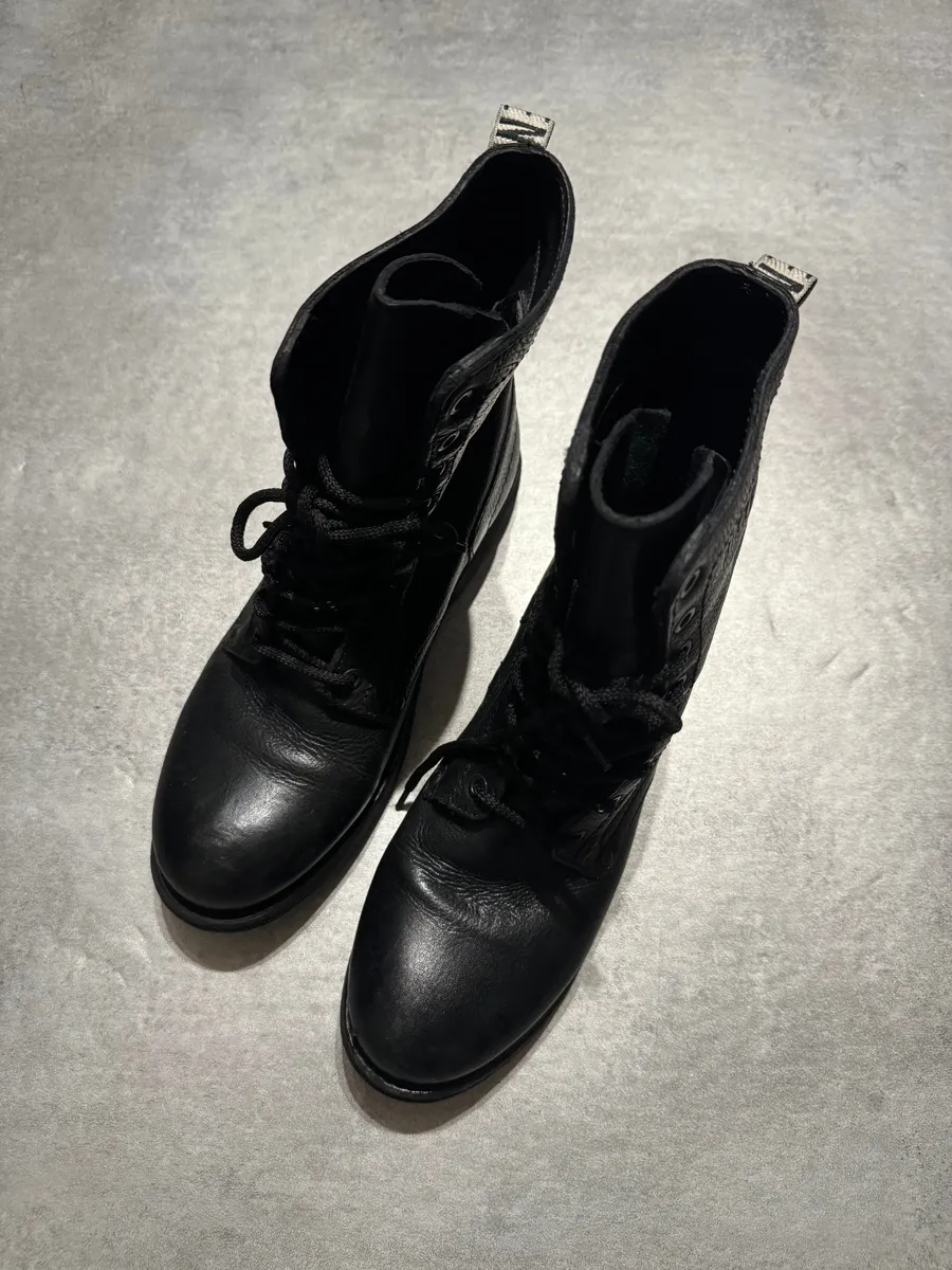 2000s Dirk Bikkembergs Black High Leather Boots - Image 15
