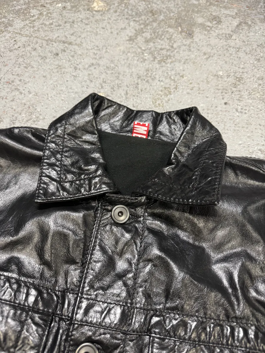 2000s Dirk Bikkembergs Black Leather Jacket - Image 11