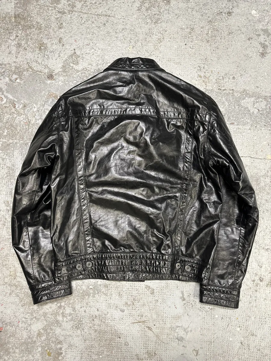 2000s Dirk Bikkembergs Black Leather Jacket - Image 2