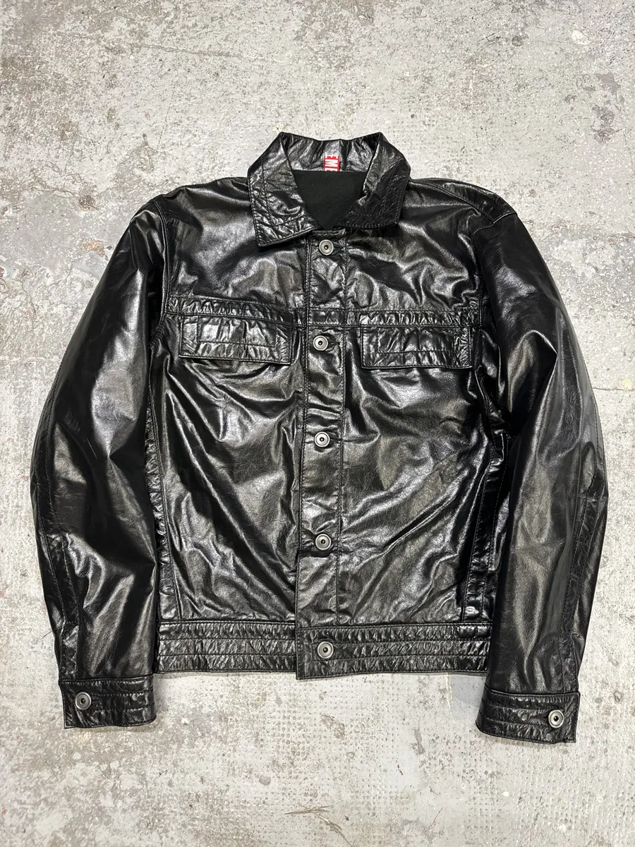 2000s Dirk Bikkembergs Black Leather Jacket - Image 5