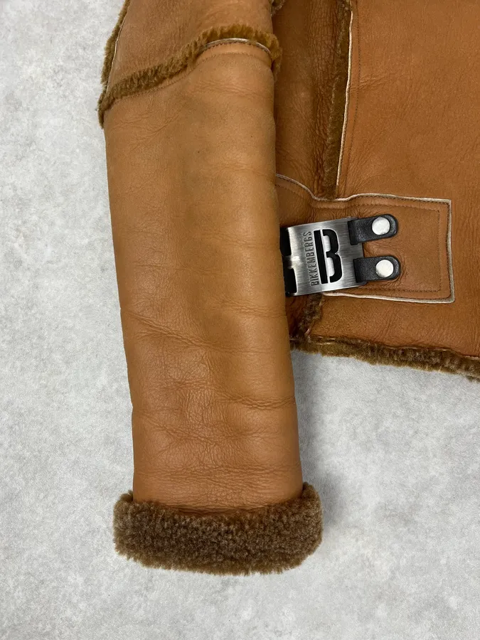 2000s Dirk Bikkembergs Brown Shearling Leather Jacket - Image 10