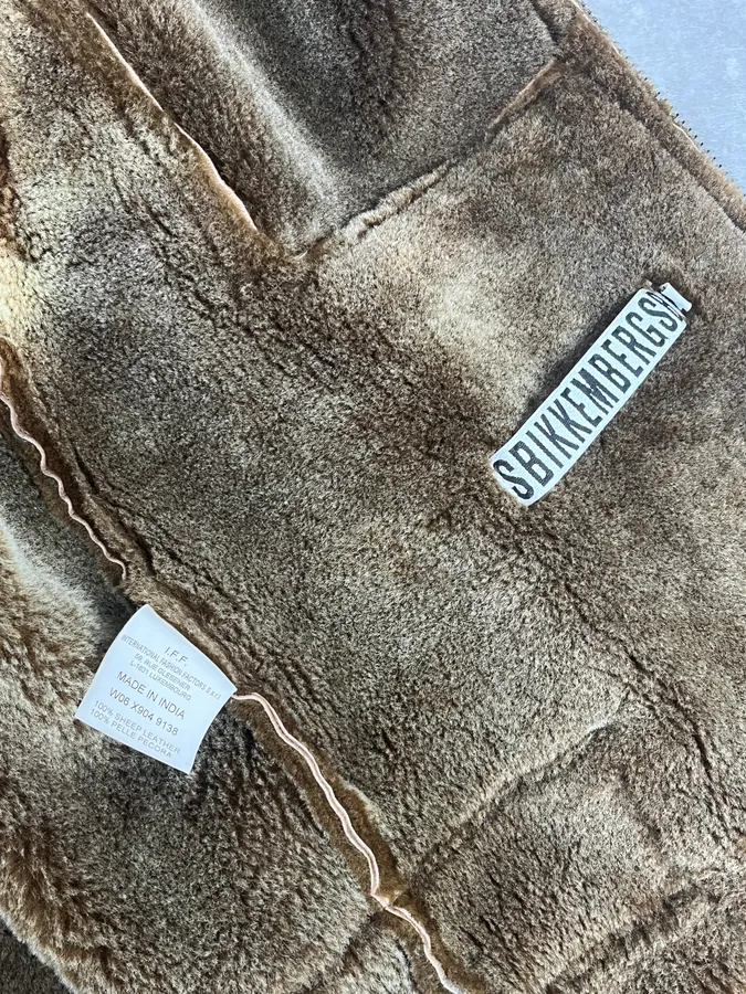 2000s Dirk Bikkembergs Brown Shearling Leather Jacket - Image 12