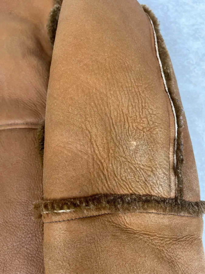 2000s Dirk Bikkembergs Brown Shearling Leather Jacket - Image 9