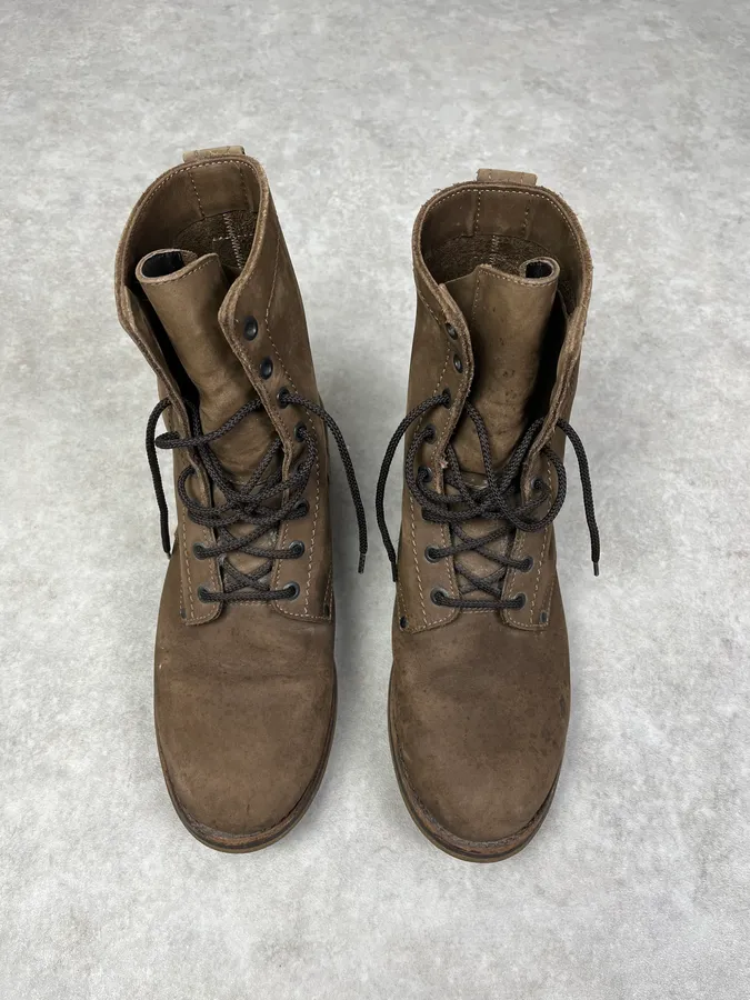 2000s Dirk Bikkembergs Brown Suede Leather Boots - Image 2