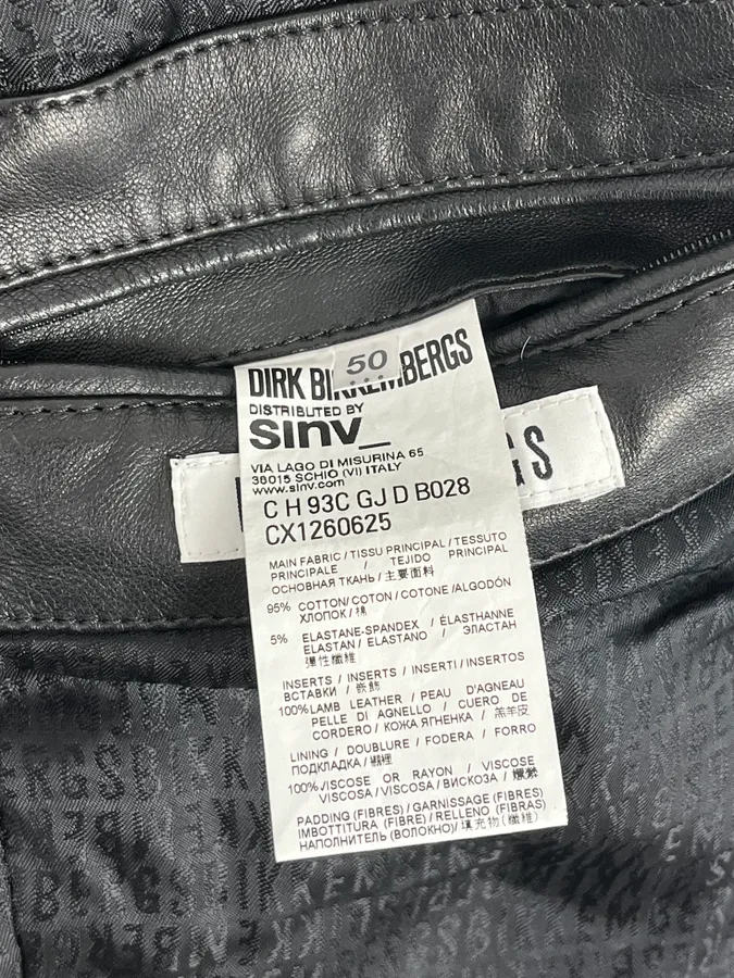 2000s Dirk Bikkembergs Hybird Leather Jacket - Image 10