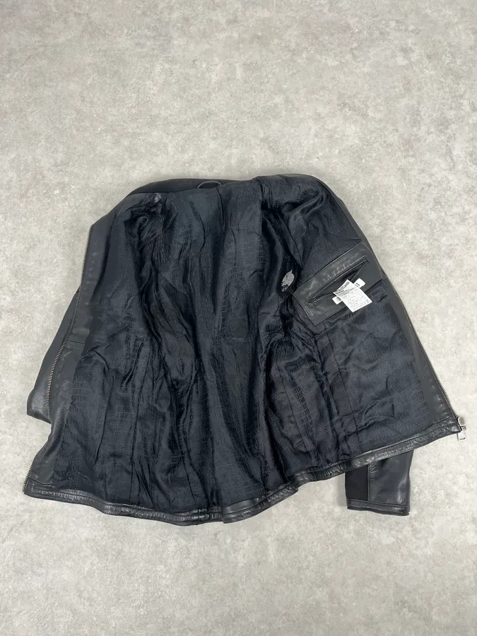 2000s Dirk Bikkembergs Hybird Leather Jacket - Image 12