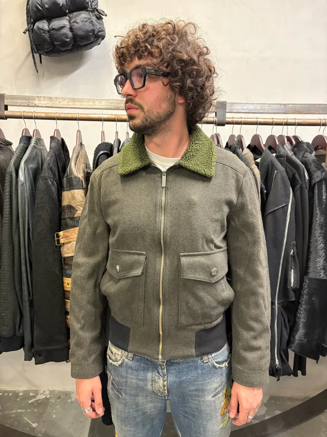 2000s Dirk Bikkembergs Olive Military Jacket - Image 2