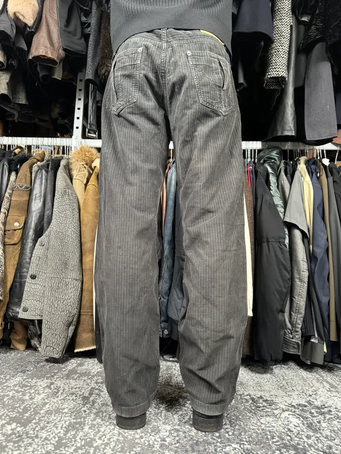 2000s Dolce & Gabanna Black Striped Relaxed Pants - Image 4