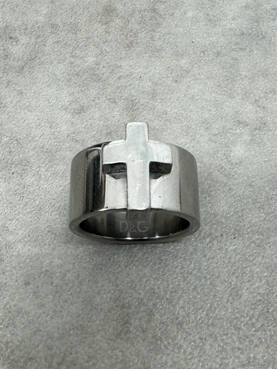 2000s Dolce & Gabbana 3D Cross Ring