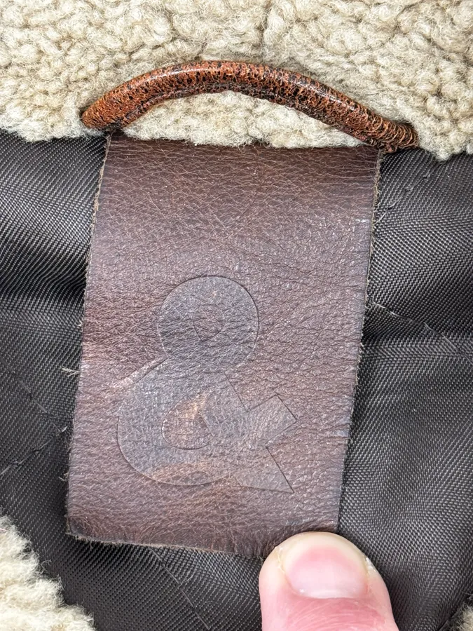 2000s Dolce & Gabbana Aged Brown Leather Shearling Jacket - Image 11