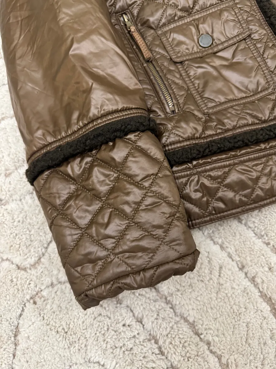 2000s Dolce & Gabbana Agent Brown Light Bomber Jacket - Image 4