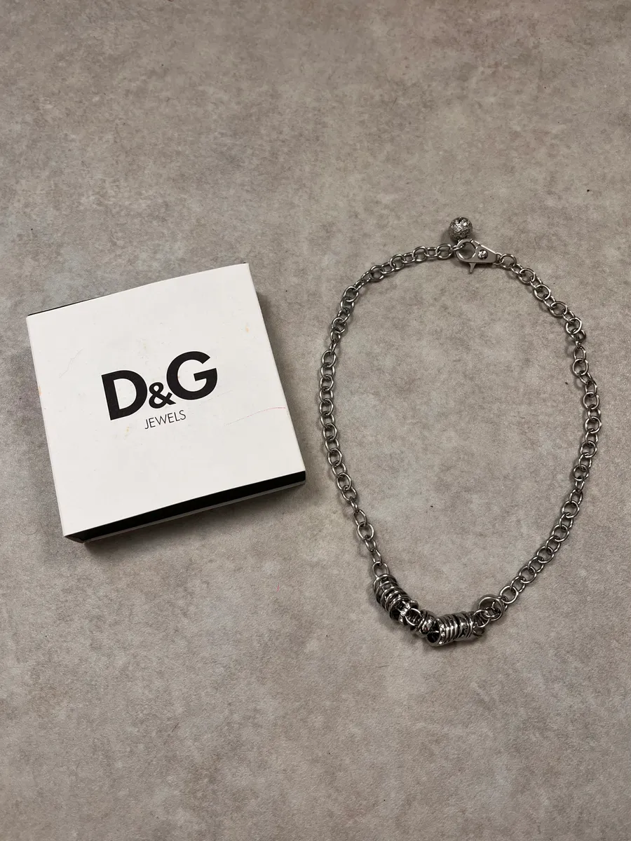 2000s Dolce & Gabbana Avant-Garde Circle Necklace