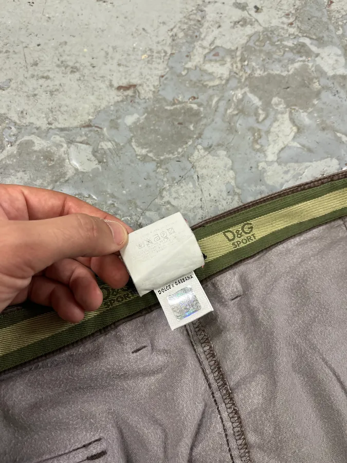 2000s Dolce & Gabbana Baggy Brown Cargo Pants - Image 11