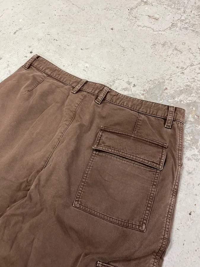 2000s Dolce & Gabbana Baggy Brown Cargo Pants - Image 8