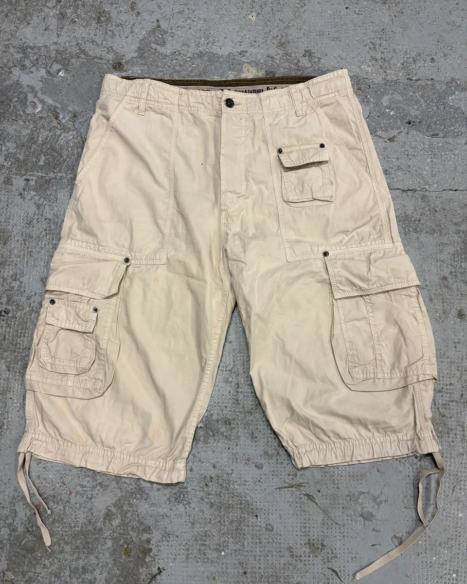 2000s Dolce & Gabbana Beige Cargo Short - Image 3