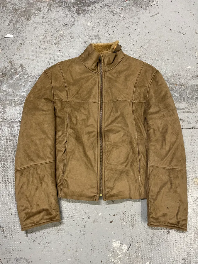 2000s Dolce & Gabbana Beige Shearling Jacket - Image 4