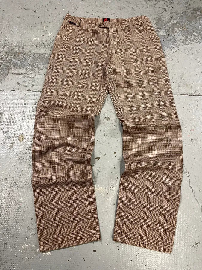 2000s Dolce & Gabbana Beige Tartan Pants