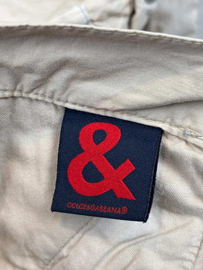 2000s Dolce & Gabbana Beige Utility Cargo Pants - Image 13