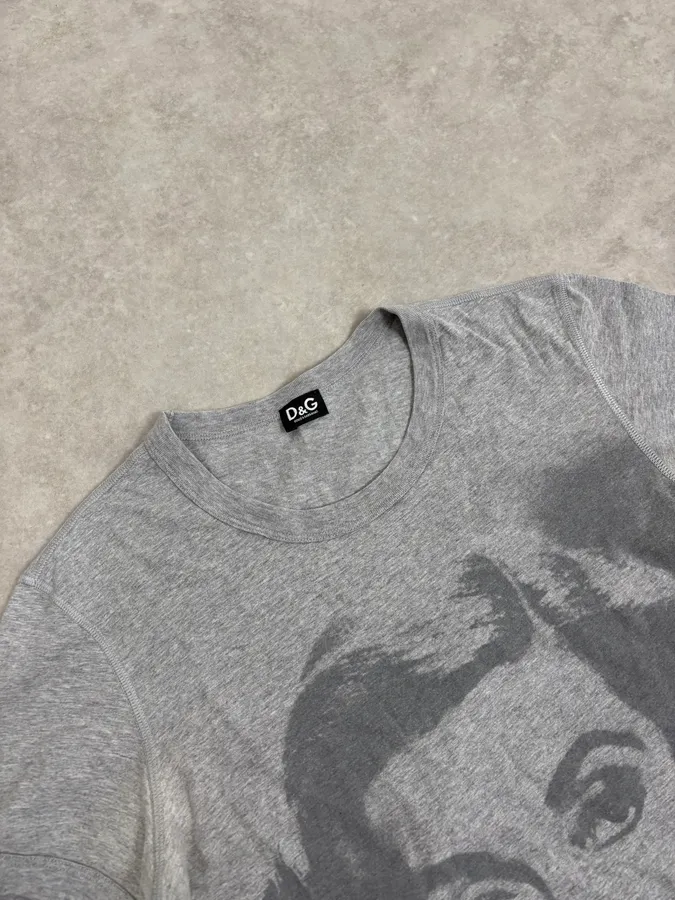 2000s Dolce & Gabbana Bette Davis Grey T-Shirt - Image 5