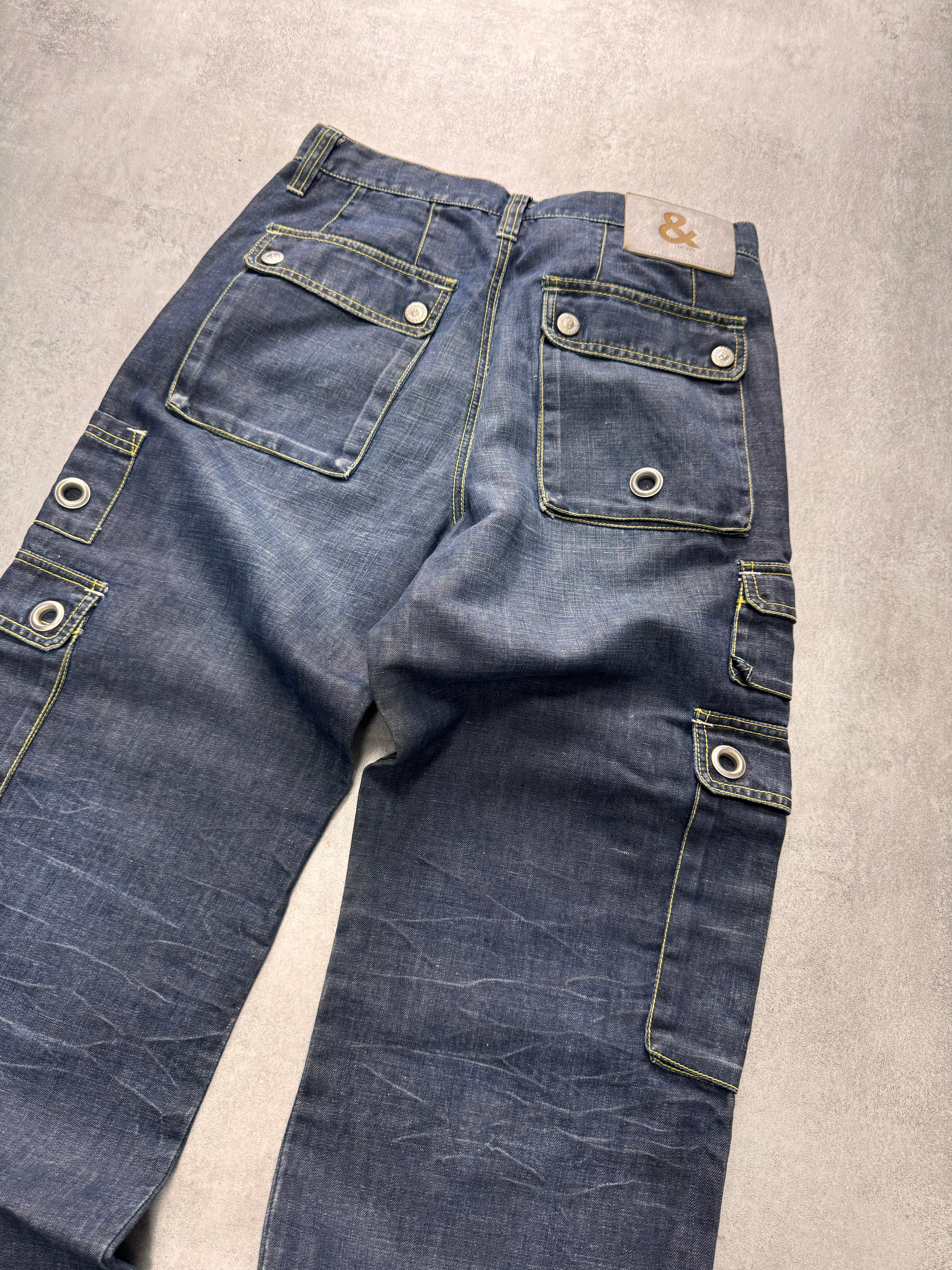 2000s Dolce & Gabbana Biker Cargo Denim Jeans - Image 3
