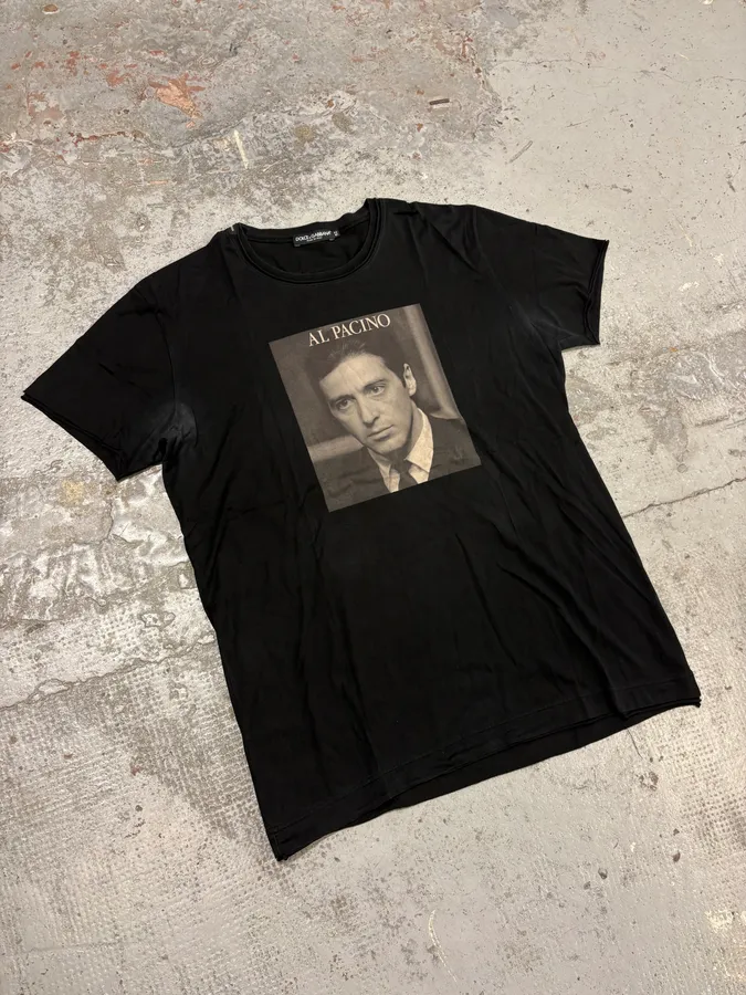 2000s Dolce & Gabbana Black Al Pacino T-Shirt - Image 4