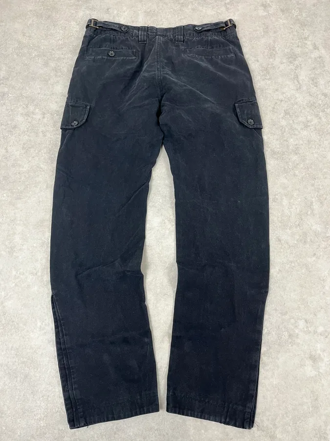 2000s Dolce & Gabbana Black Cargo Buttoned Pants - Image 7