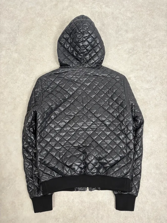 2000s Dolce & Gabbana Black Hooded Quilted Puffer Jacket - Image 6