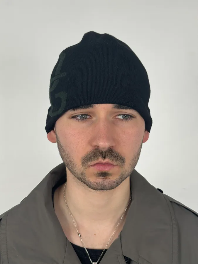 2000s Dolce & Gabbana Black Khaki Beanie - Image 2