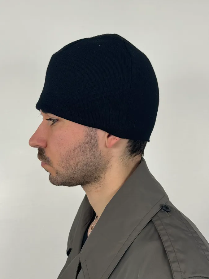 2000s Dolce & Gabbana Black Khaki Beanie - Image 3