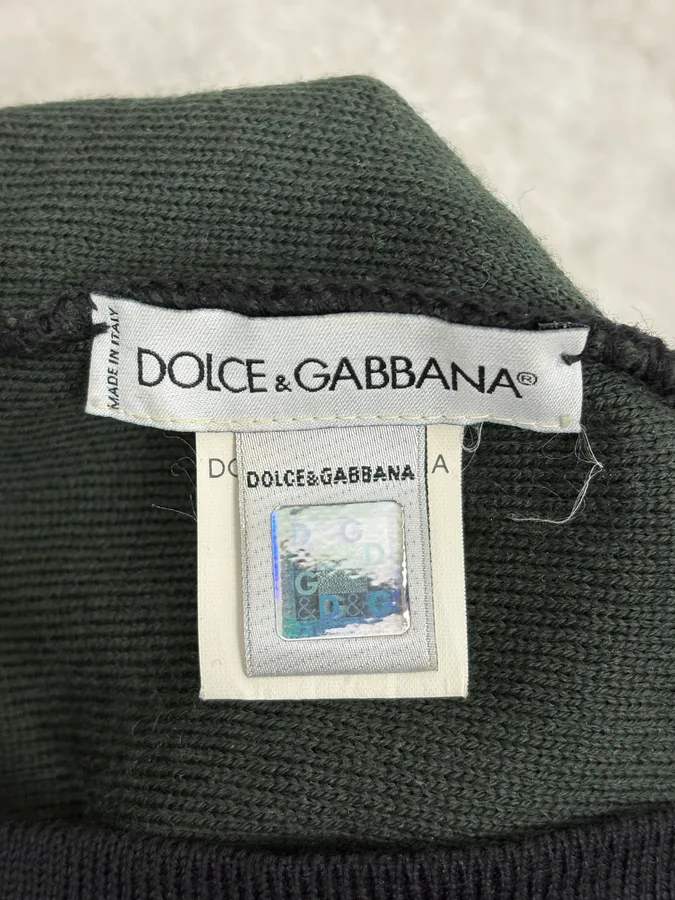 2000s Dolce & Gabbana Black Khaki Beanie - Image 7