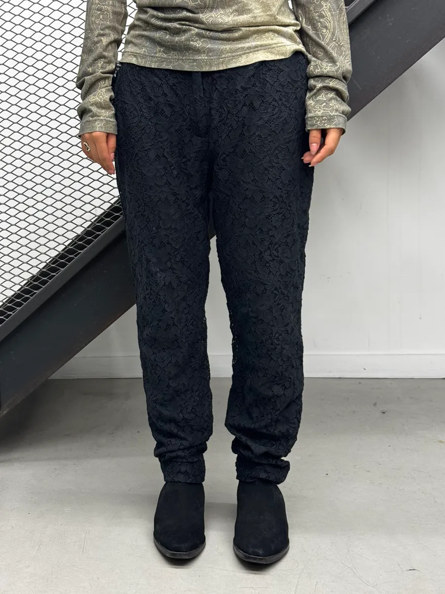 2000s Dolce & Gabbana Black Lace Pants