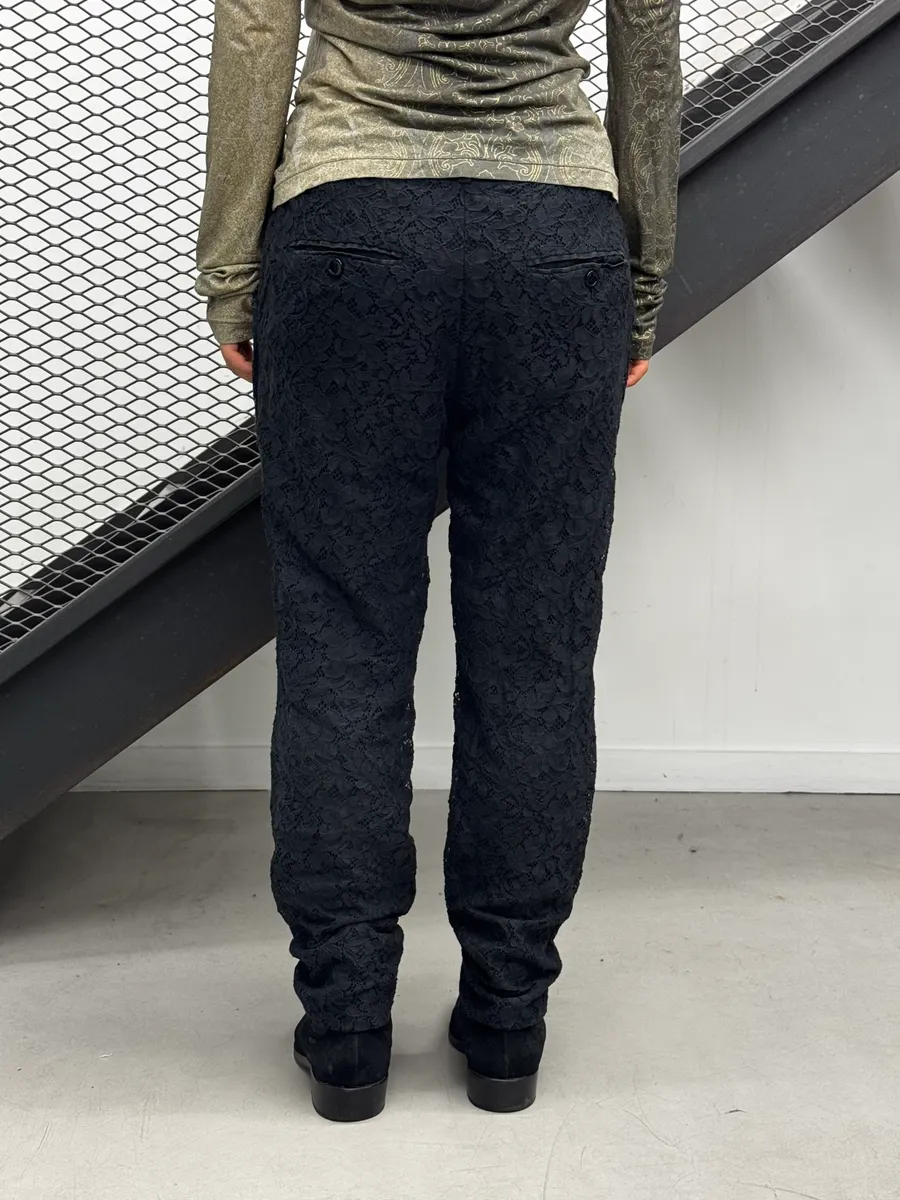 2000s Dolce & Gabbana Black Lace Pants - Image 3