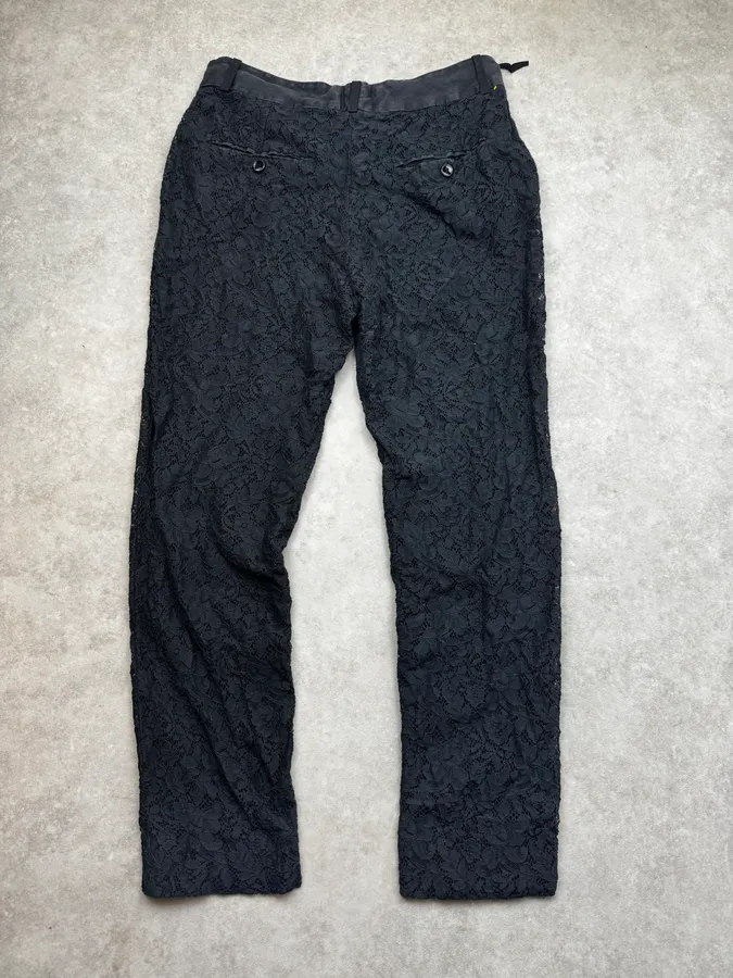 2000s Dolce & Gabbana Black Lace Pants - Image 5