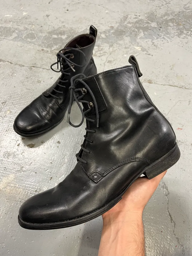 2000s Dolce & Gabbana Black Leather Boots